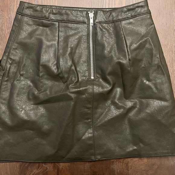 Lulu's Olive Green Skirt Night Out - Picture 2 of 4